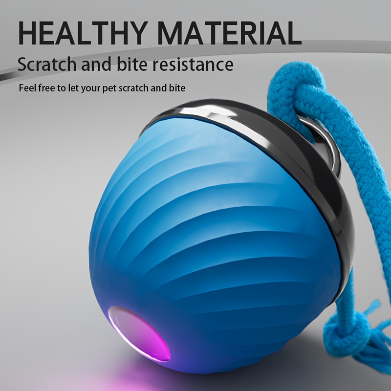 1 interactive ball toy sports bite resistant dog ball usb charging tail rope with barking indoor pet rolling game suitable for small medium sized dogs relieves boredom and stimulates chewing Product details 6