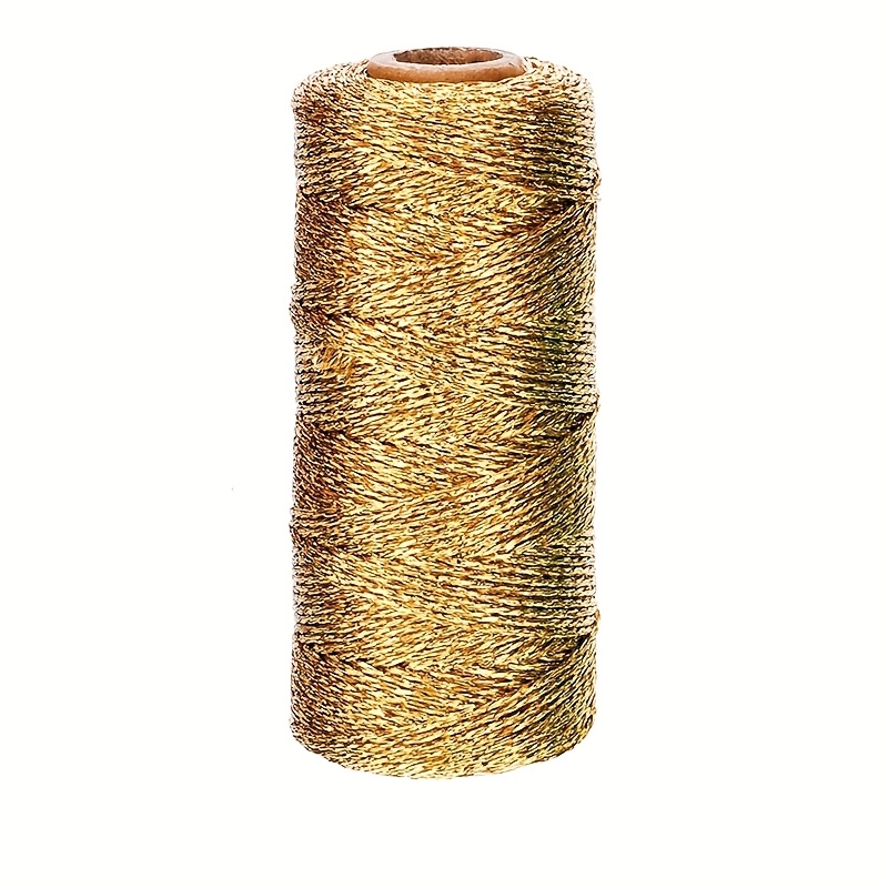 Golden And Silvery Braided Cord Ribbon For Diy Crafts, Gift Wrapping, Wedding Decorations, And Clothing Accessories: retailer-supplied image