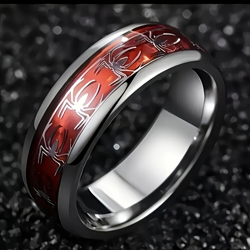 

Stainless Steel Design Ring, & Vibrant, No Engraving, Fit, Comic , Universal Holiday Gift