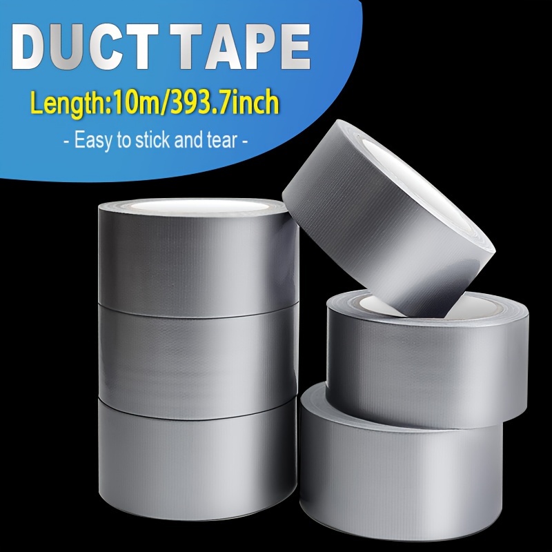 

Heavy-duty Silver Duct Tape - 1 Roll, 10m Length, Fabric Material, Waterproof, Outdoor Use, Strong , , No Residue, Ideal For Diy Projects And Repairs On Plastic