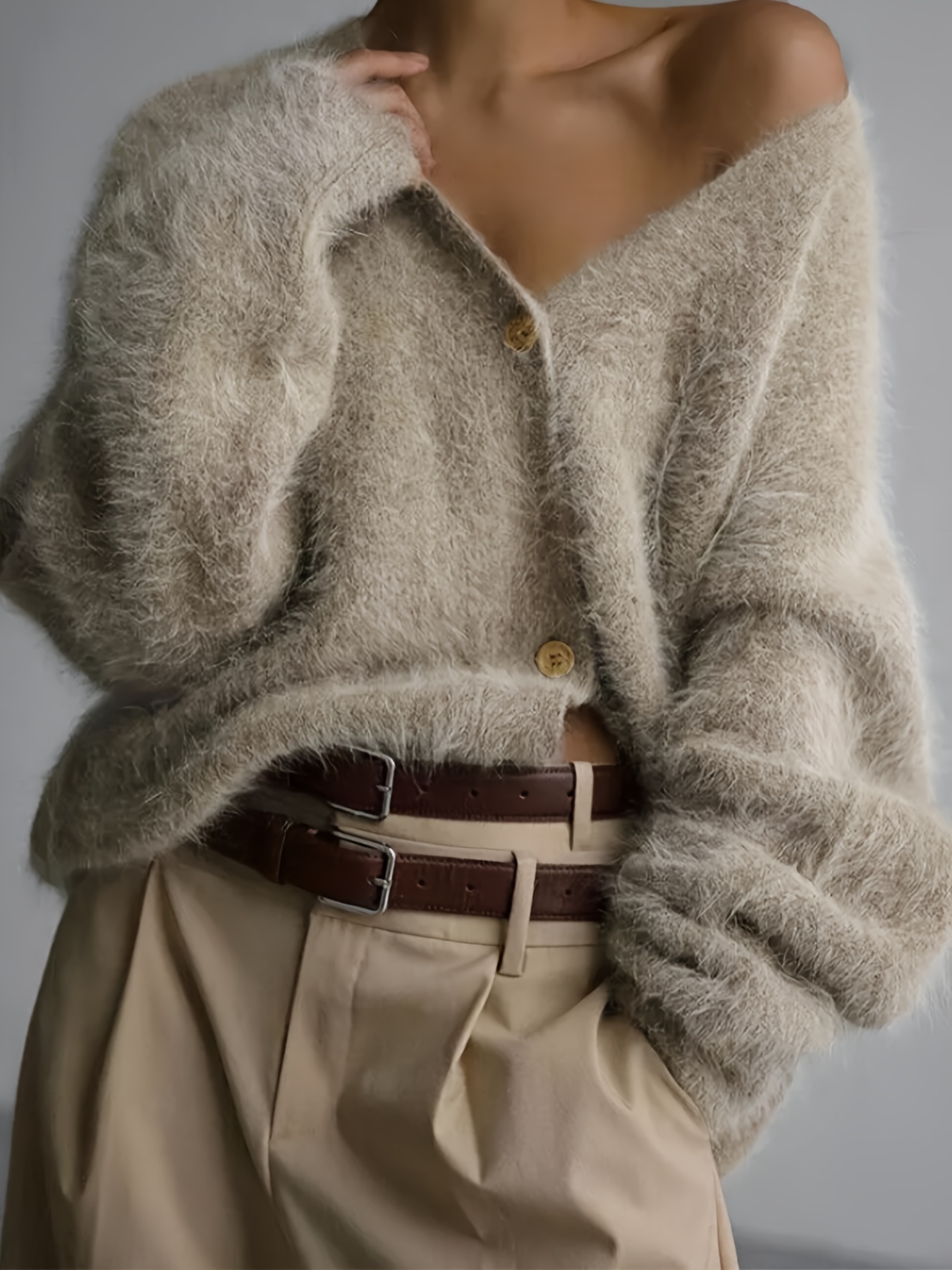 fluffy cardigan womens