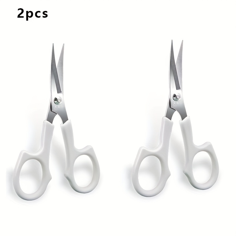2/1pcs Of Stainless Steel Embroidery Scissors, Craft Sewing Tool, Curved Tip, Precision Cutting For -, Needlework, Tailoring, Sewing Supplies.