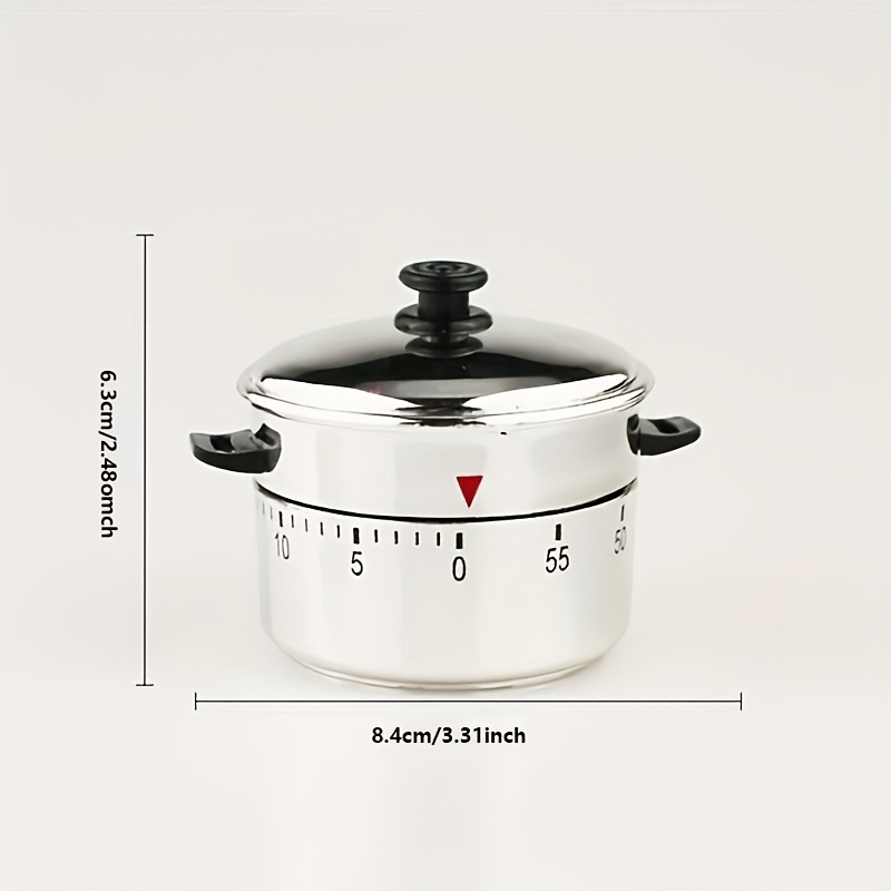 TEMU 1pc Adjustable Kitchen Timer With Countdown Timer, Metal Timer For Cooking, No Electricity Needed, Ideal For Home Kitchen Use, Countdown Timer