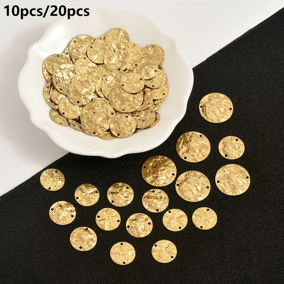 10pcs Brass Geometric Pendant Set for DIY Jewellery Making