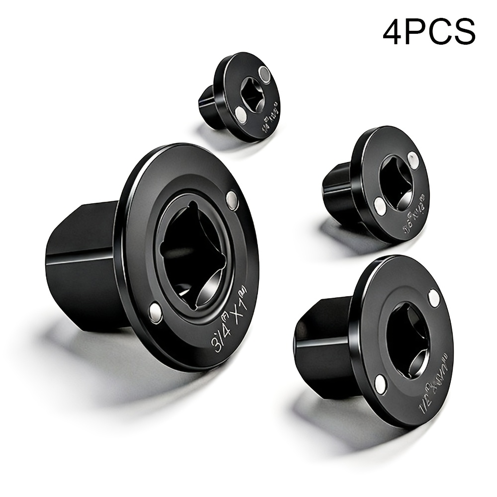 TEMU Low-profile Impact Socket Adapter Set 3/4 To 1,1/2 To 3/4,3/8 To 1/2,1/4 To 3/8 Drive Ratchet Adapter 4pcs Socket Adapter Set