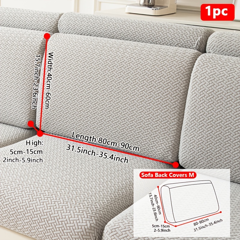TEMU 1pc Of Solid Color Sofa Cover, Durable And Non-slip, Suitable For , Pet-friendly Sofa Cover, Machine Washable Elastic Sofa Cover, Fits 3/2/1/4
