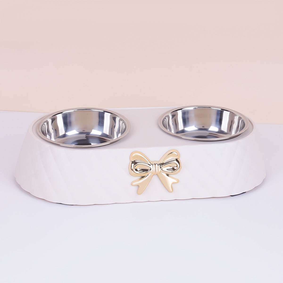 TEMU チーズボウペットボウル 犬用ライスボウル ステンレス製ダブルボウチティップ＆滑り止め ライトスタイル