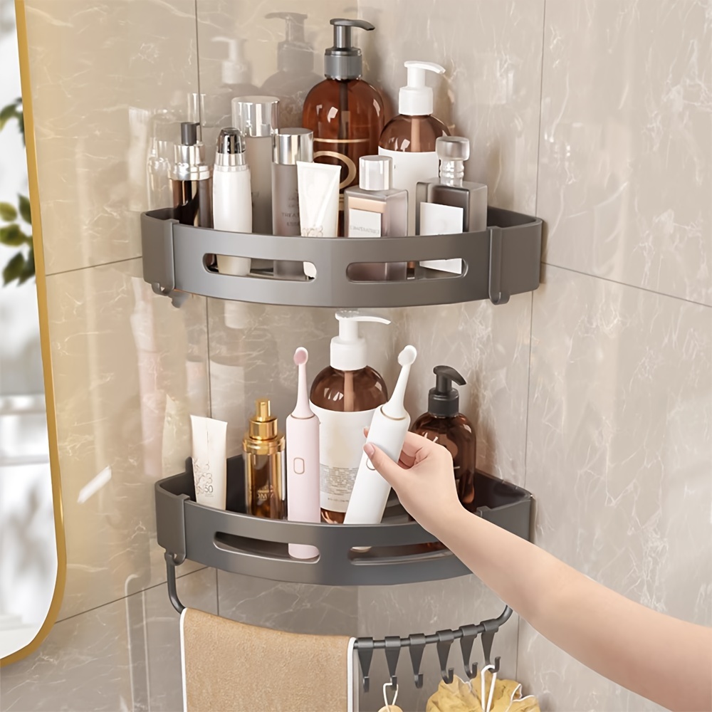 Caja organizadora de maquillaje montada en la pared, organizador de crema  de baño, tocador transparente, soporte para Pintalabios - AliExpress