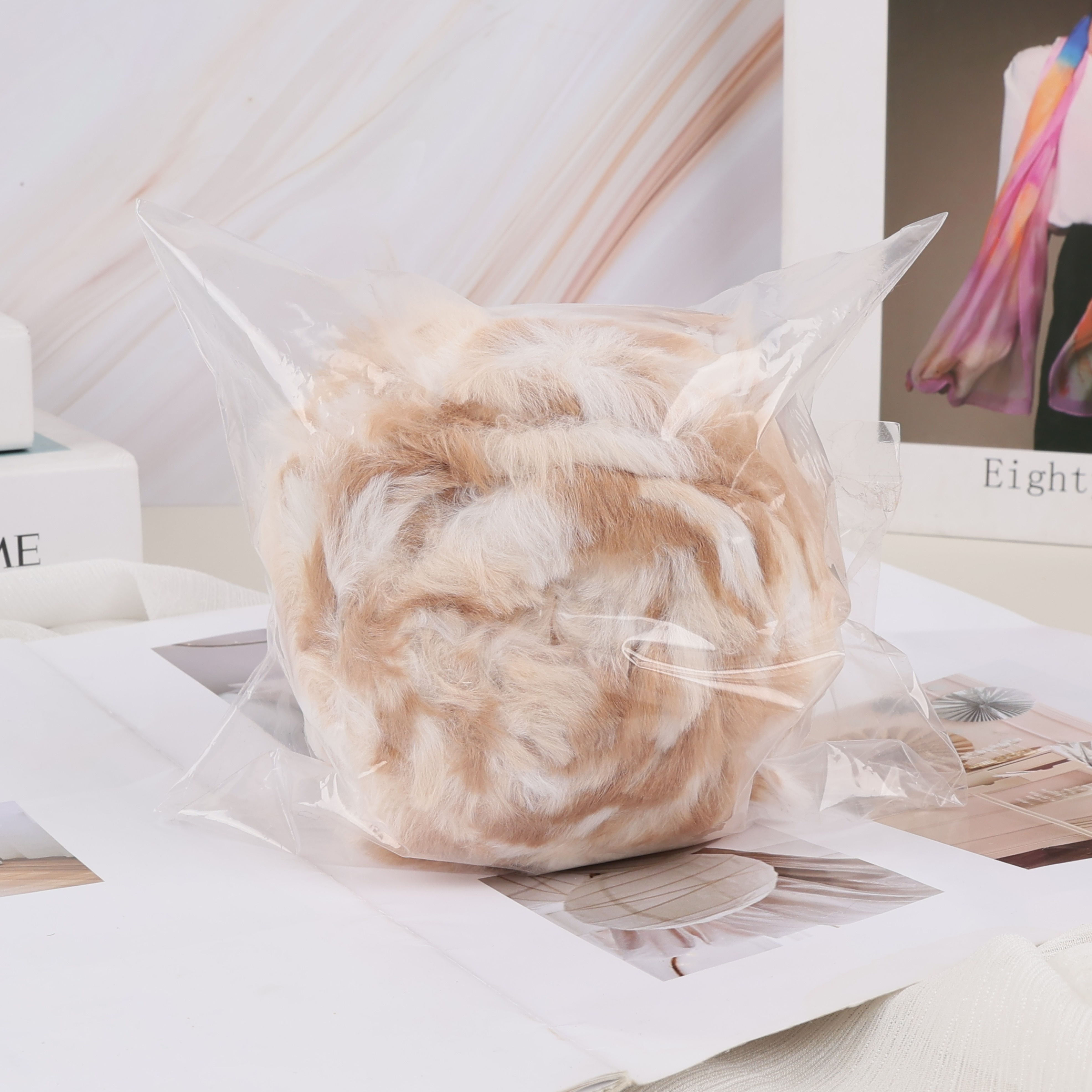 TEMU 3 Rolls Of 150g Fur Yarn, Soft And Fluffy, Ideal For Knitting And Crocheting Hats, Scarves, And Purses, With 32 Meters Per Piece