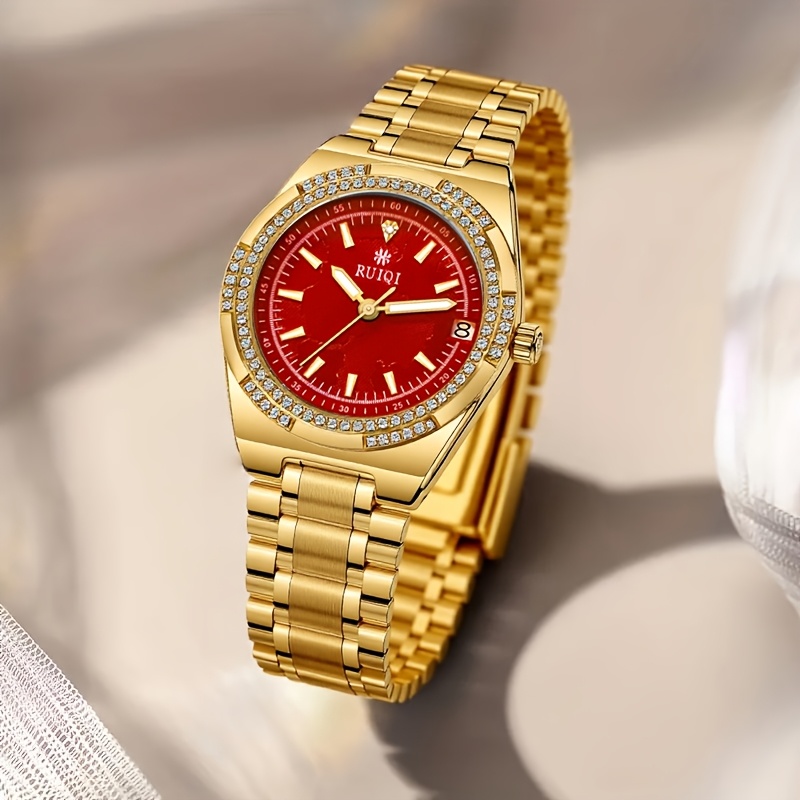 Ladies' Self-winding , Frame, Elegant Red Face, Date Indicator, The Perfect Option For Holiday Presents