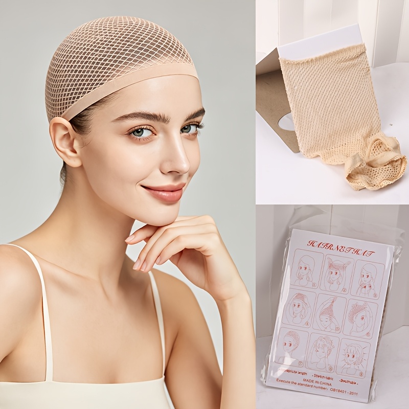TEMU WIGSIN Cuffia per Unisex Antiscivolo e Traspirante a Rete da Pescatrice, Rete Morbida ed per Capelli Lunghi e Spessi, Rete Multiuso per Capelli