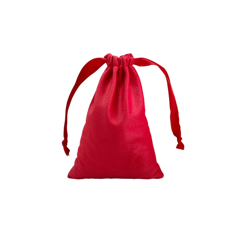 Custom Logo Velvet Drawstring Bags Set of 20