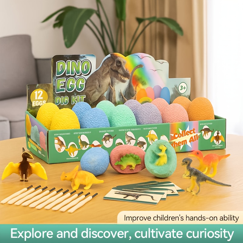 kul dinosauriegrävningsset 12 dinosaurieägg och 12 - Temu Sweden