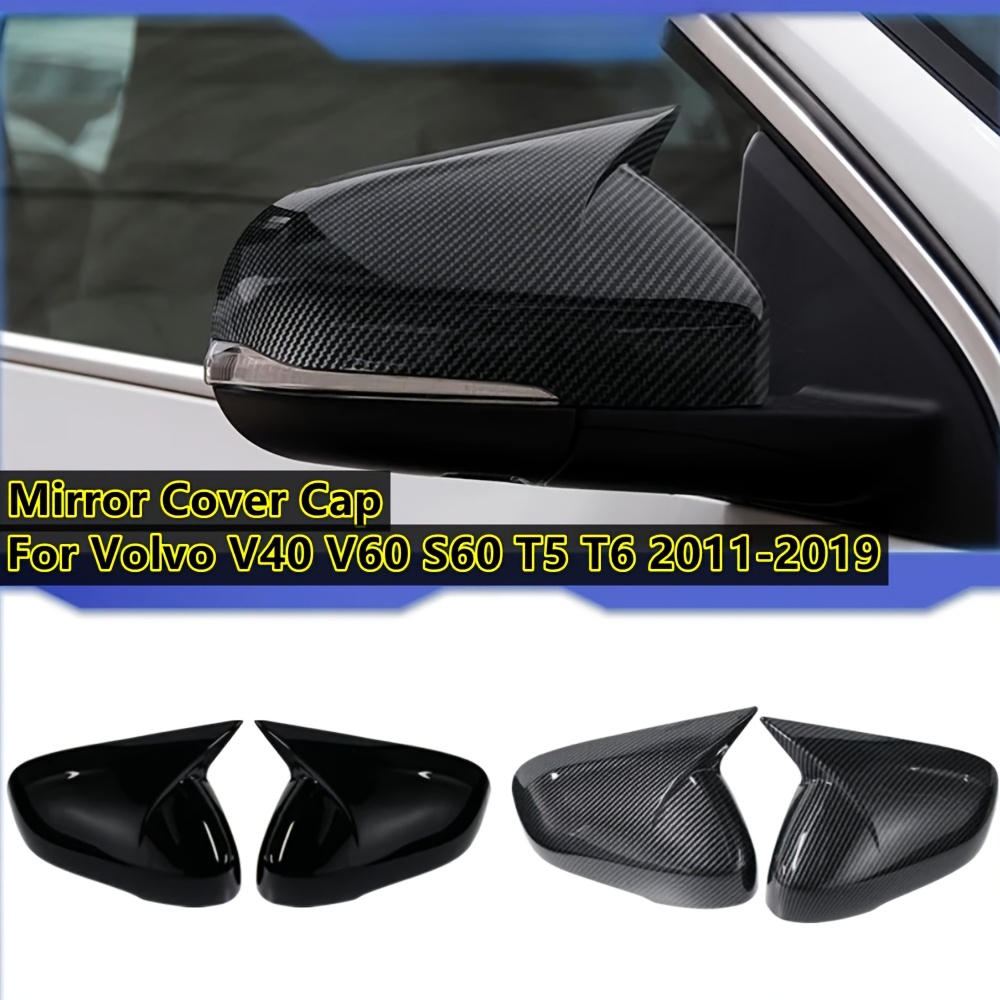 pair car side rearview   cover for volvo v40 v60     2011 2019 31402628   caps cover