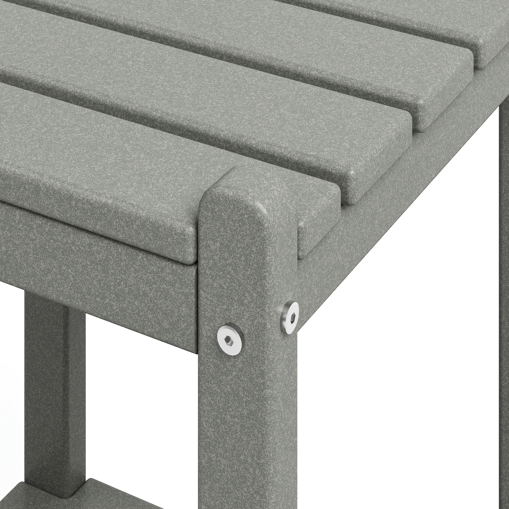 Outdoor HDPE Double-layer High Side Table, Leisure Side Table with Double-Layer Storage Design, Multifunctional Small Coffee Table, for Courtyard, Pool, Terrace And Balcony, Gray