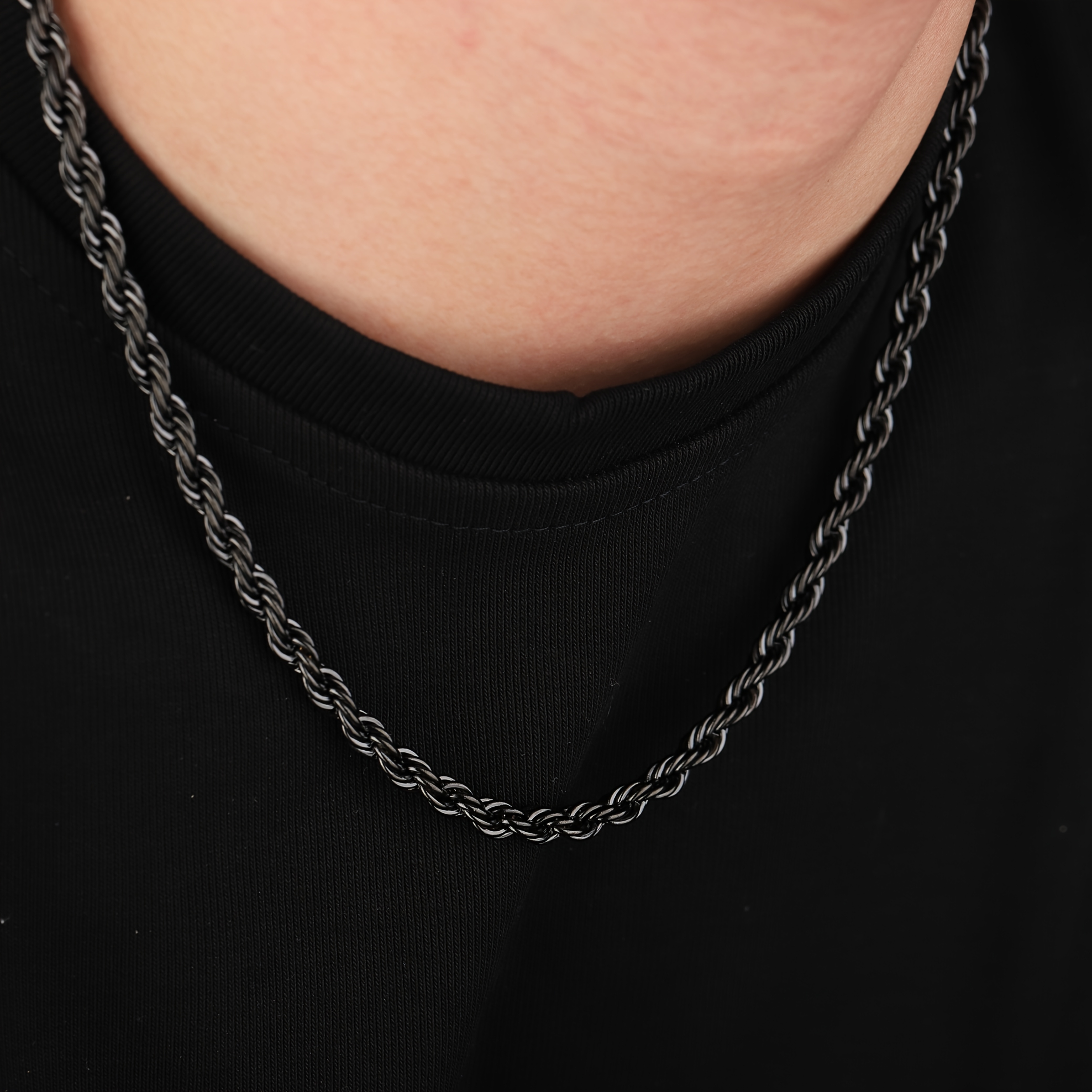 collier chaîne homme 5mm -   robuste à maillons croisés, &   dorée, bijou durable en acier inoxydable 304 304 304 pour     & tenue formelle, passionnés de mode, accessoire de mode, fabrication de haute qualité, mode moderne Détails du produit 6