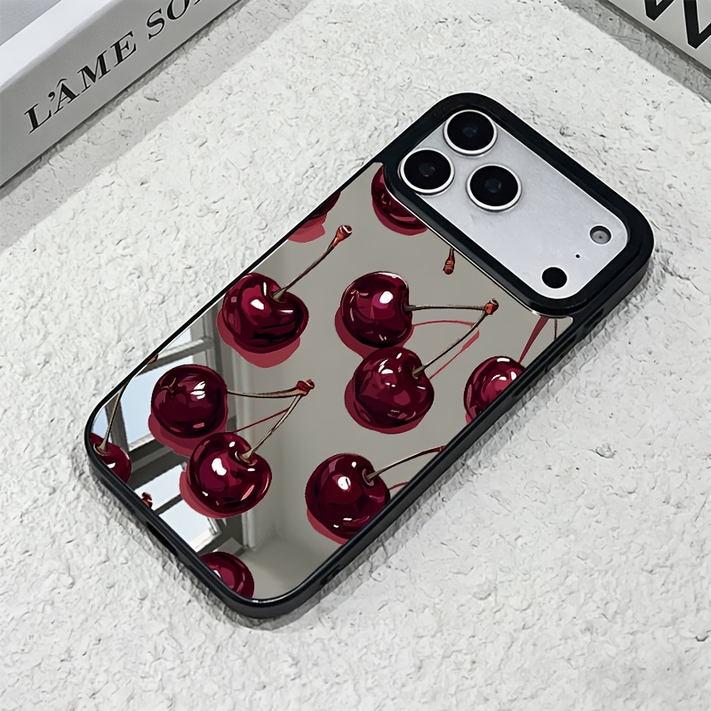 TEMU Phone Case - 1pc Pattern Printed Tpu Full Coverage Mirror Anti-fall Protective Phone Case Suitable For Phone Case 17/16/12/13/14/15 Plus Pro