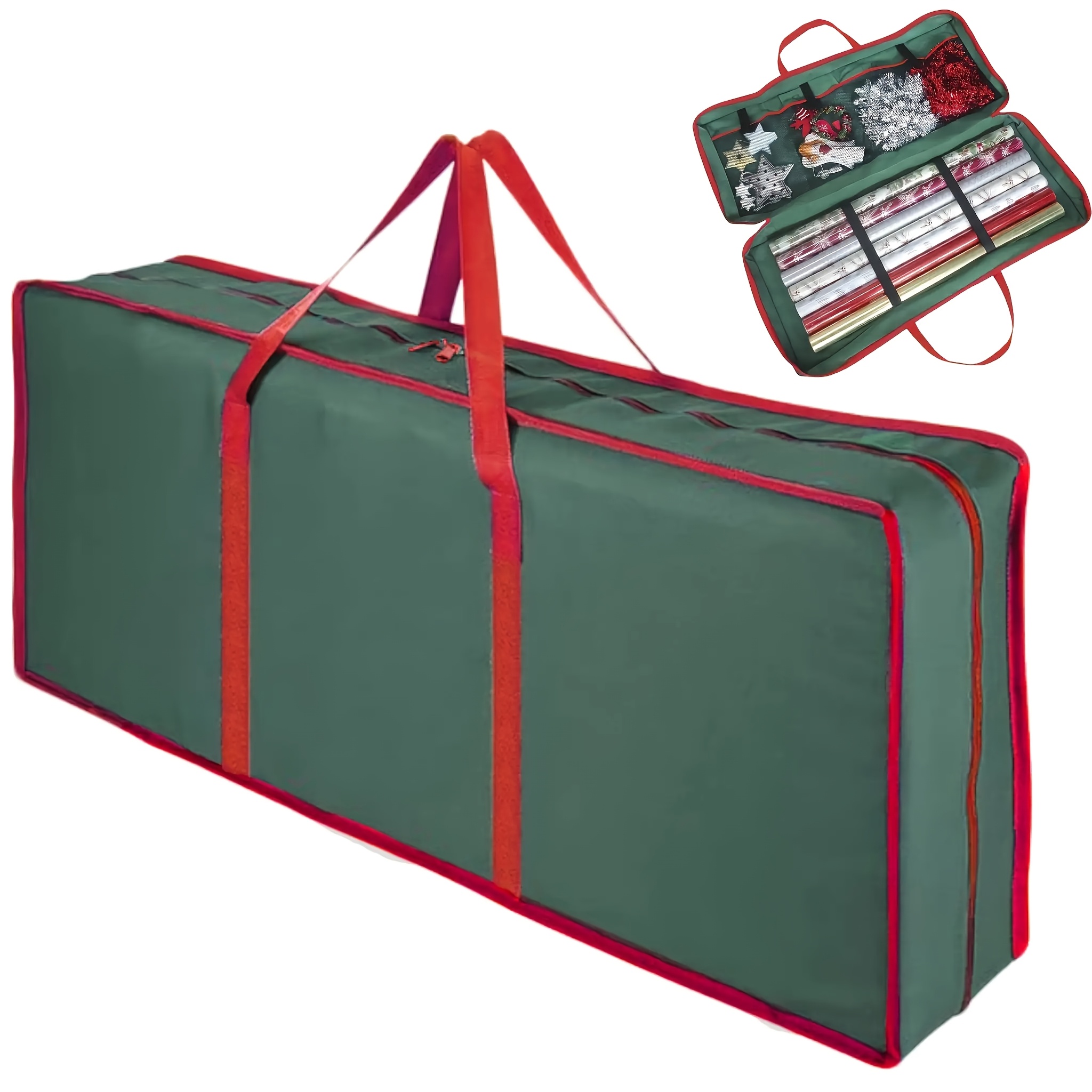 TEMU Organizzatore per confezioni regalo natalizie, sacca porta rotoli di carta da regalo di grande capacit� con , 83X35X14Cm/32.68X13.78X5.51In,