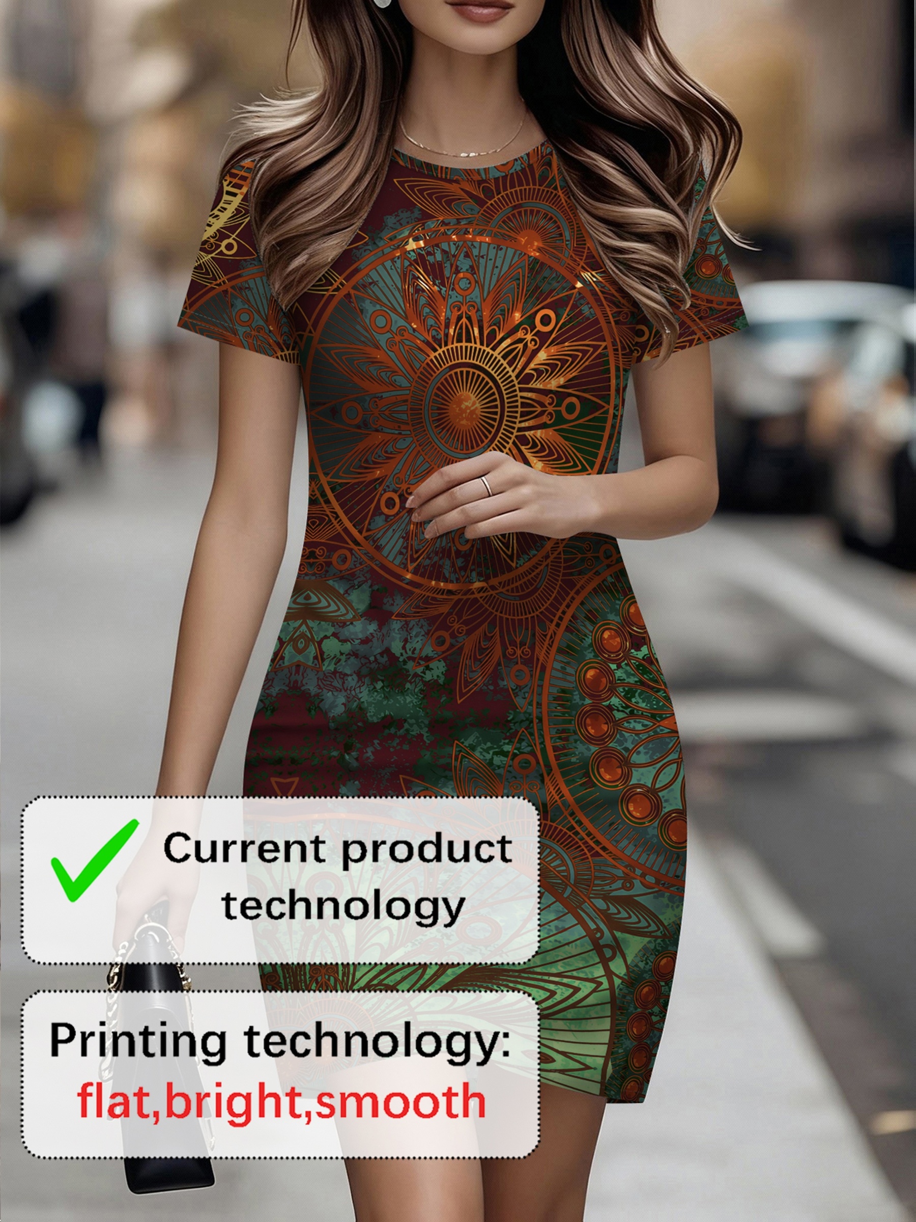 slim fit dress slacks Let're Buck Graphic T-shirt Dress or Tee main image 0