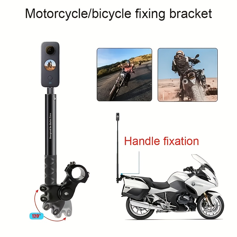 360 camera selfie stick holder motorcycle bicycle Temu United - Main Image