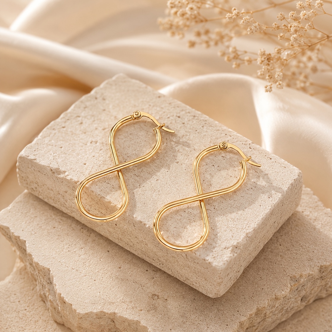 Minimalist Titanium Steel Infinity 8-Shaped Earrings