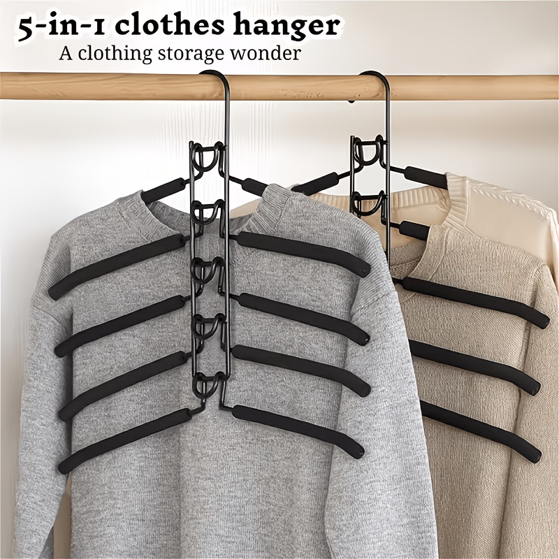 Multifunctional Hanger, A Must-have For Home Wardrobe Storage. Suitable For Coats, Suits, T-shirts, And Pants, Allowing For Matching Outfits; Practical And Durable