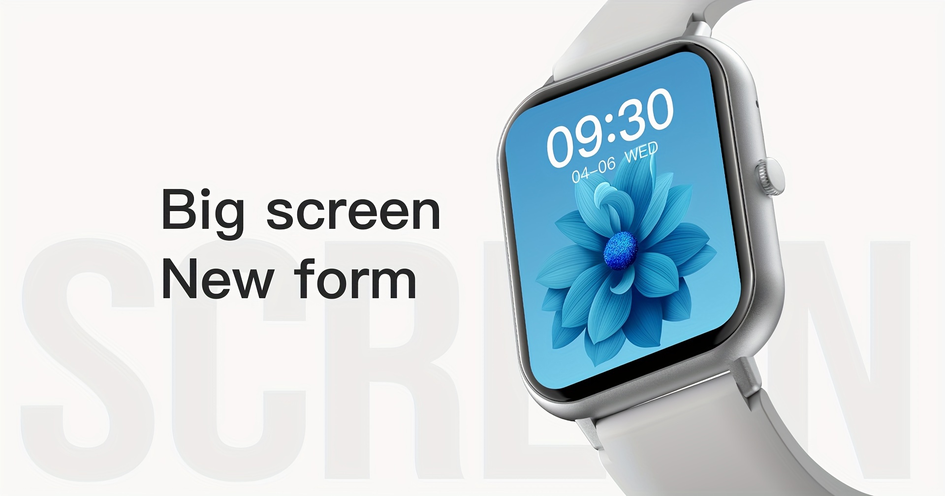 Smartwatch With 4.65cm Full Touch Screen, Text & Call Functions, 100+ Sports Modes, Pedometer, Calorie Counter, Compatible With Android & IOS