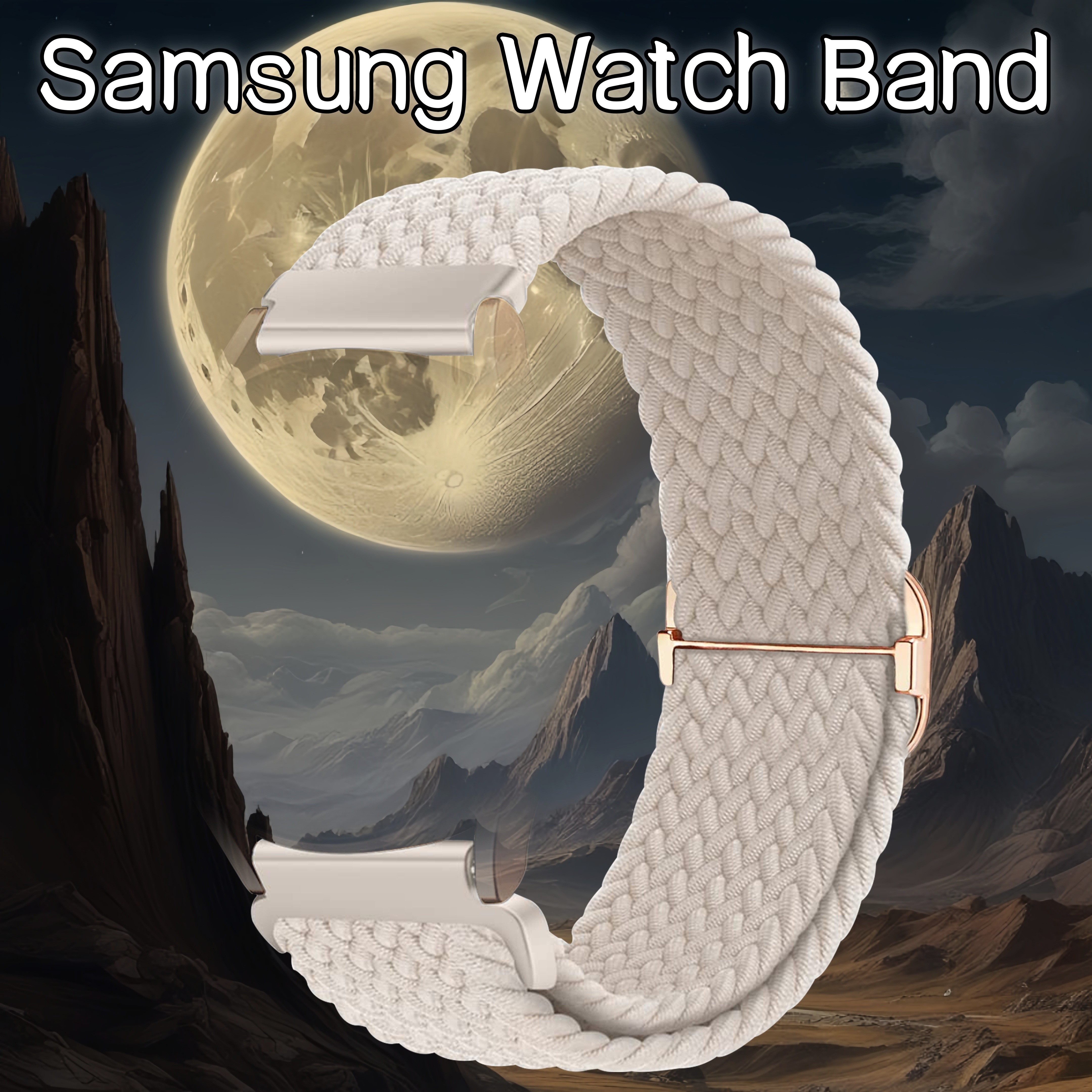 

1pc Stretchy Straps For Women And Men, 20mm Watch Bands Compatible With Samsung 5 4 40mm 44mm, 4 Classic, Galaxy Watch 5pro, 41mm, Galaxy Active2.
