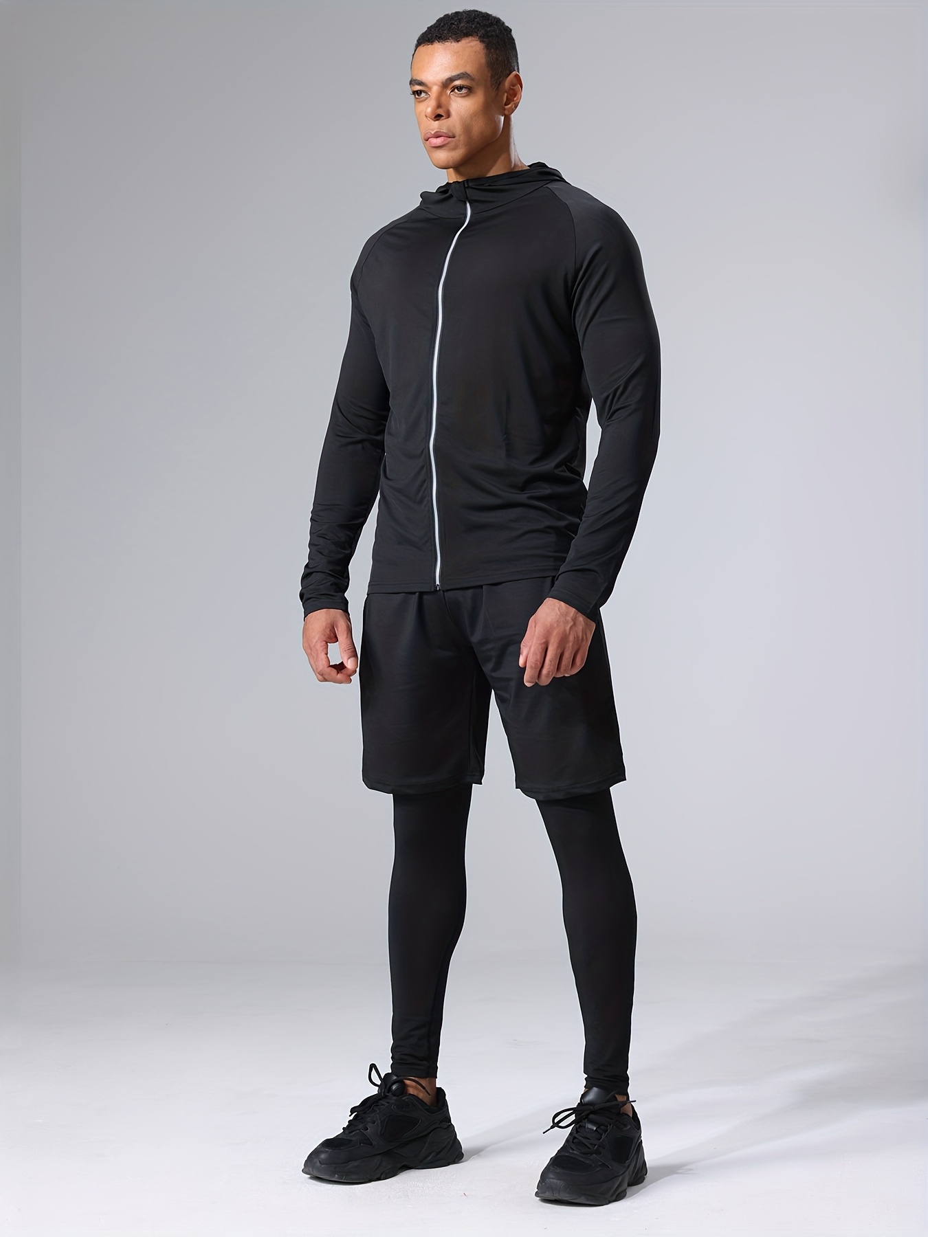 3pcs Men's Lightweight Quick-Dry Athletic Set