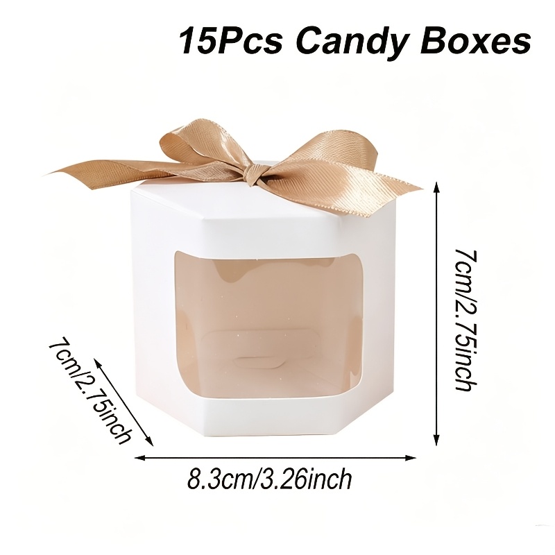 TEMU 15pcs, Gift Boxes, Candy Boxes With , Paper Gift Boxes, Party Favor Treat Boxes For Birthday, Wedding, Baby Shower, Christmas Supplies