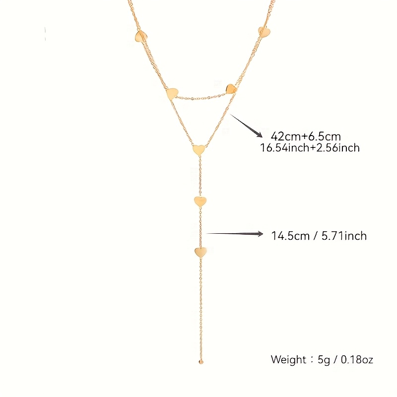 Elegant 304 Stainless Steel Double-Layer Golden Women's Necklace