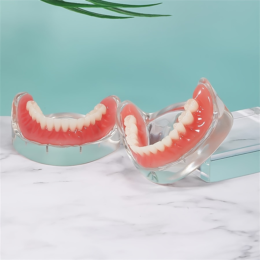 

Dental Oral Teaching Dental Upper/lower Jaw Denture 4 Nails Implant Dental Model Removable Doctor-patient Communication Dental Model