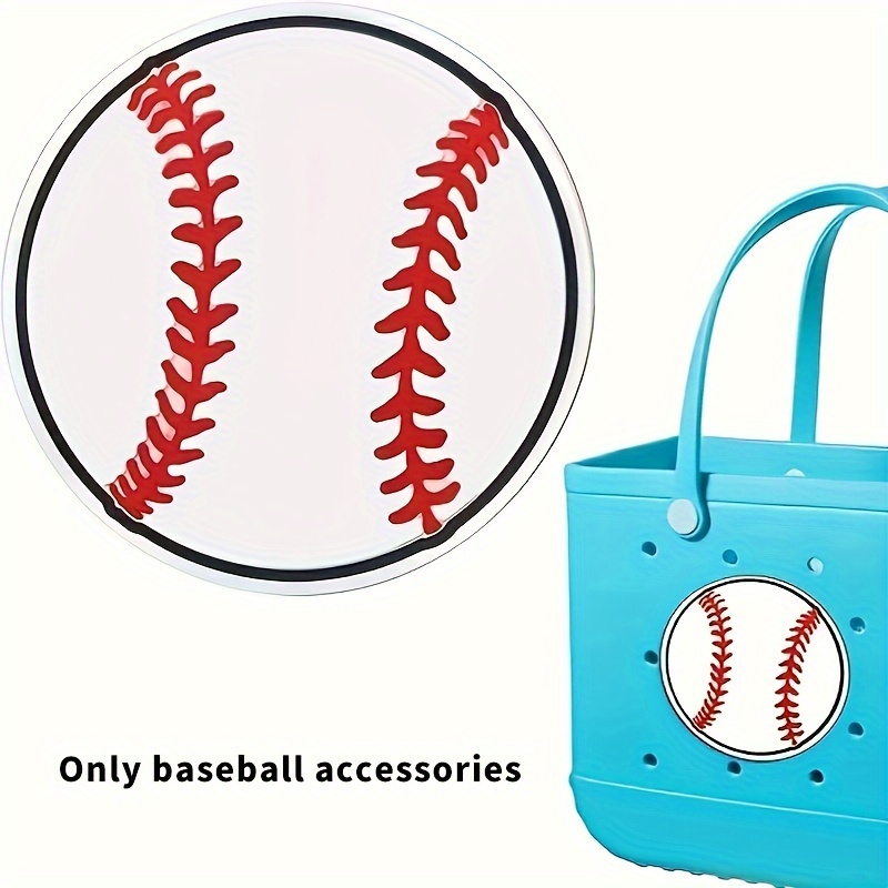 

Baseball-inspired Large Silicone Beach Tote Bag, Style Accessory, Fruit Series, Durable And Waterproof, With Baseball Stitch Design, Summer Outdoor Sports Fashion – Available In Various Colors