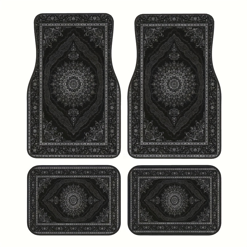 

4pcs Luxury European Pattern Printed Car Floor Mats: Suitable For All , Very Suitable For Cars And Suvs, An Gift For Men And Women