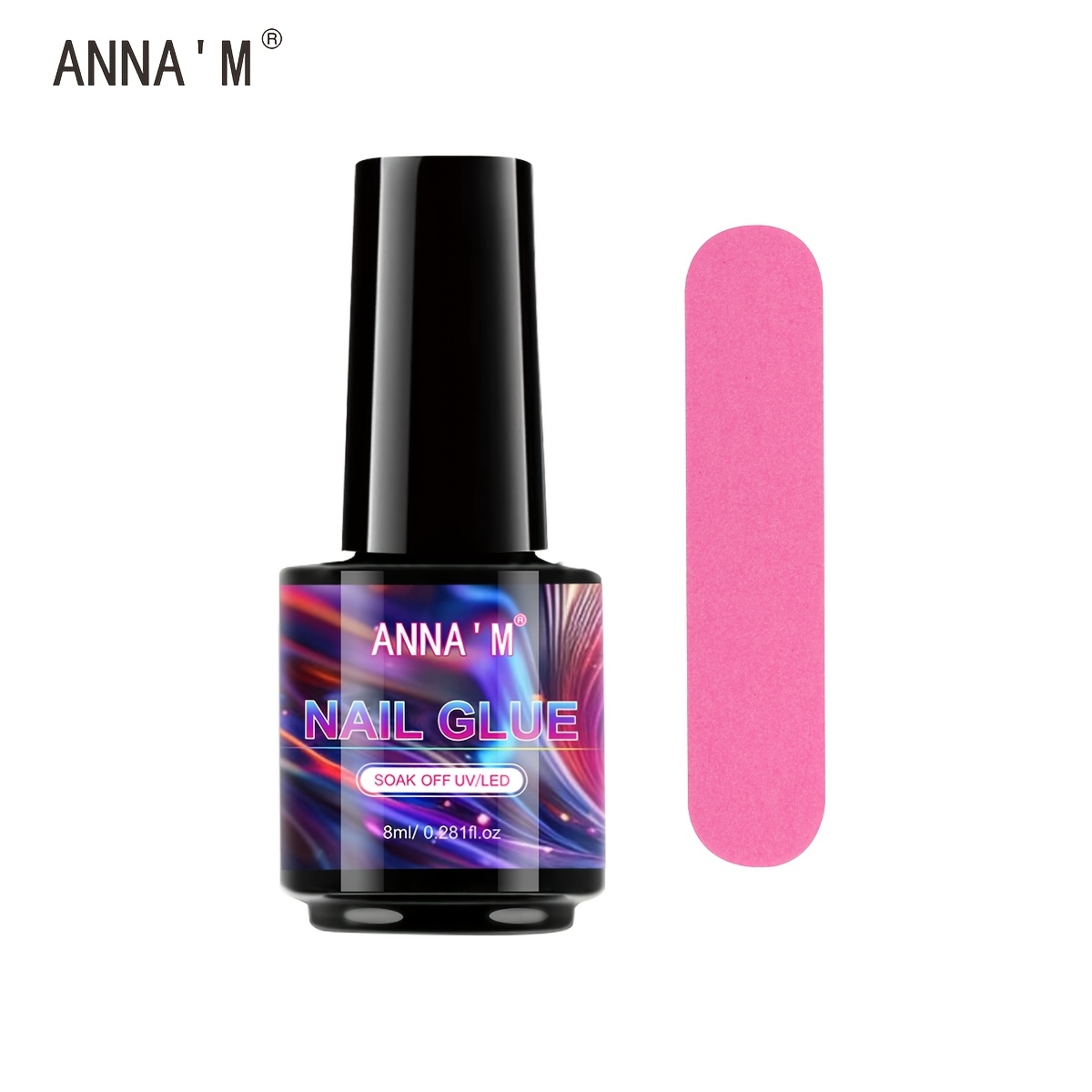 Image of 8ml Super Strong Nail Glue With Nail Tool - Adhesive For Press-on Nails, Acrylic & Gel Tips - Long-lasting With Applicator, Nail Glue Extra Hold, Sleek Bottle, Durable Seal For Home Users, /led Gel