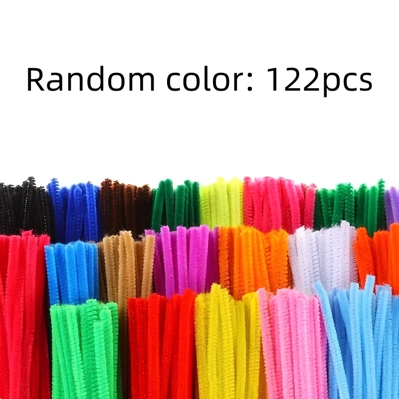 TEMU 122 di Chenille di Colori Casuali, Materiali per Artigianato Fai da Te, Adatti per Feste, Regali di Compleanno e Materiali per Decorazioni di