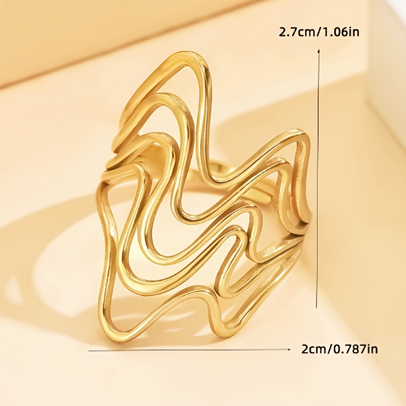 Women's Multi-Layer Adjustable Stainless Steel Ring