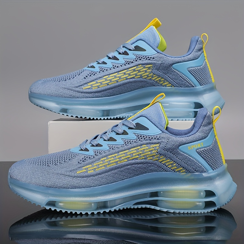 Men'S Low Top Road Running Shoes, Fabric Upper, Lace-Up Closure, TPU Sole, Solid Color, for Universal