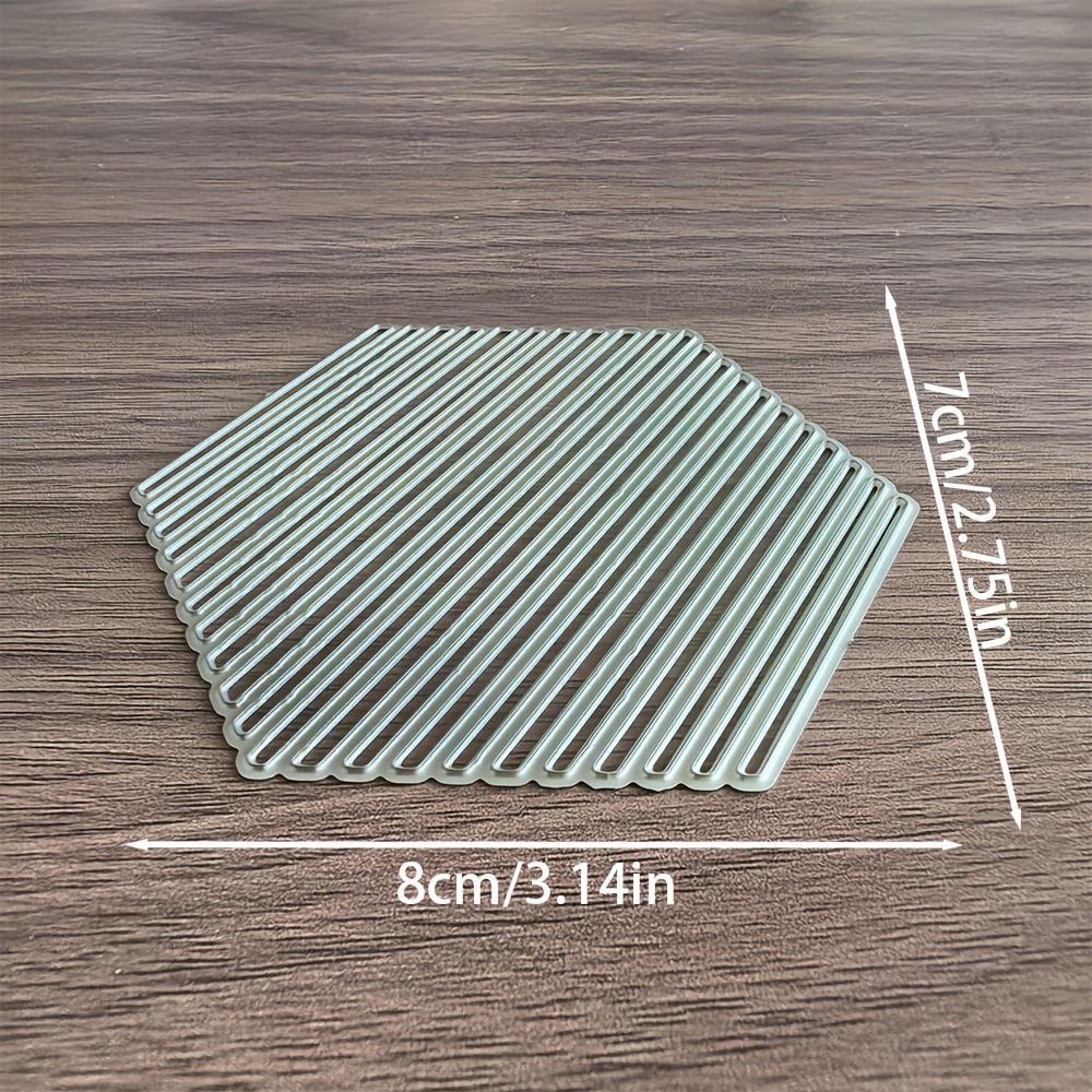 TEMU 1pc Creative Hexagon Metal Cutting Mold, Suitable For Photo Album Production, Handicrafts, Relief Templates, Handmade Cards, And Gift Card