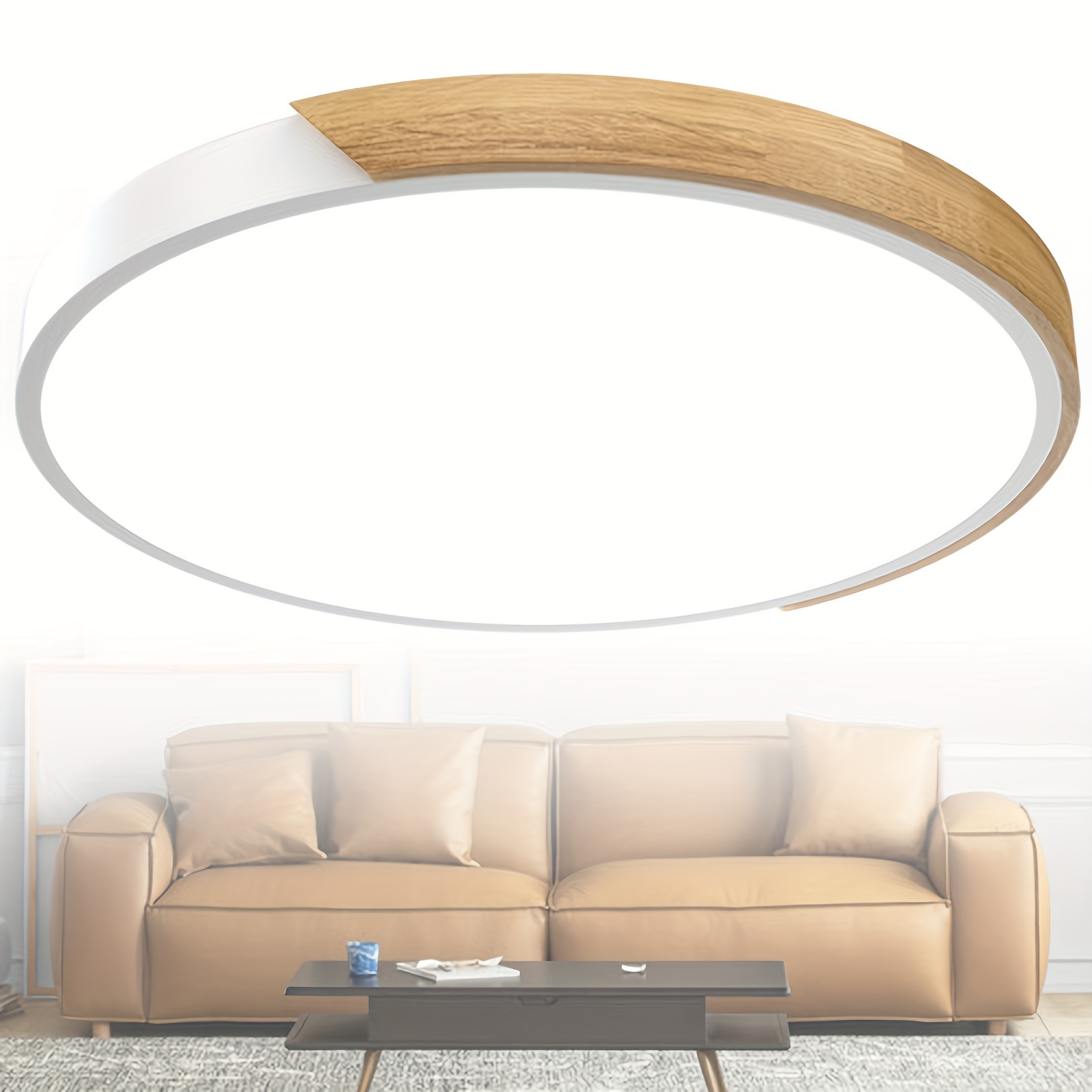 

48w/ 60w/ 96w Wooden Ceiling Lamp With Acrylic Lampshade White Pendant Lamp Wall Lamp Lamp