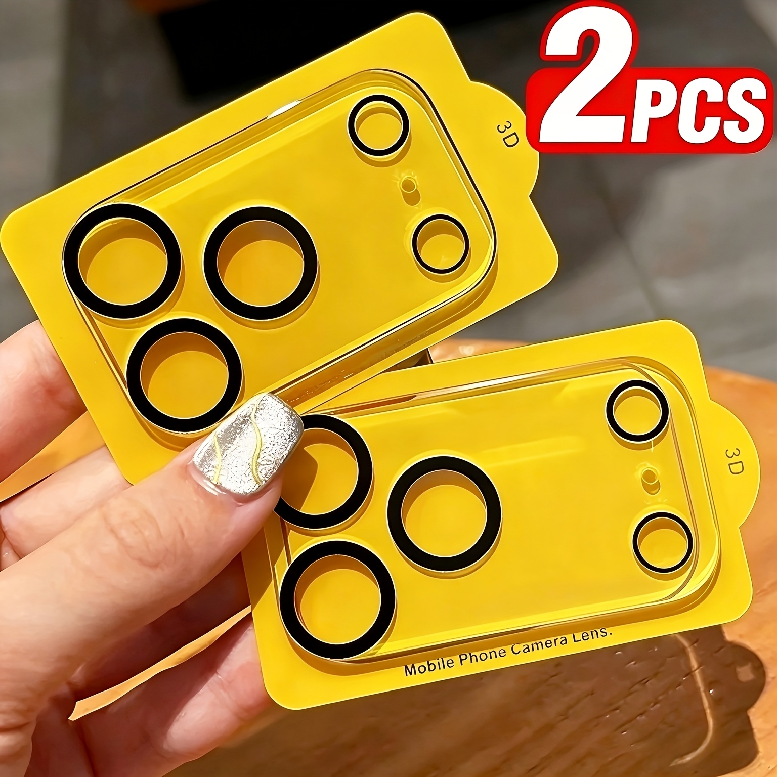 TEMU 2pcs 3d Camera Lens Protectors Compatible With Iphone Duo 18 Pro Max 18 Pro 17 Pro Max 17 16 16e 17e 15 14 13 12 11 Pro Mini Ultra Hd, Scratch
