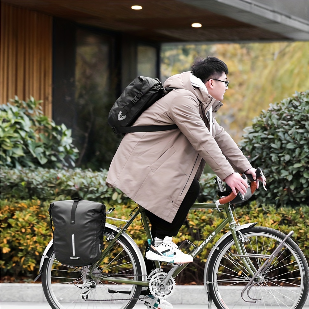 bicycle pannier bag 20l bike rear seat bag side - Temu