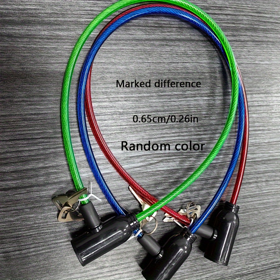 TEMU 1pc Random Color Bicycle Lock, Anti-theft Lock, Electric Car Lock, Road Dead Flying Steel Wire Lock, Steel , Single Car Lock, Mountain Bike Accessories
