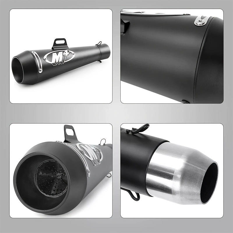 Tuyau D'Échappement Moto Universel 51mm - Style Carbone, Pour Scooter Et Street Bike