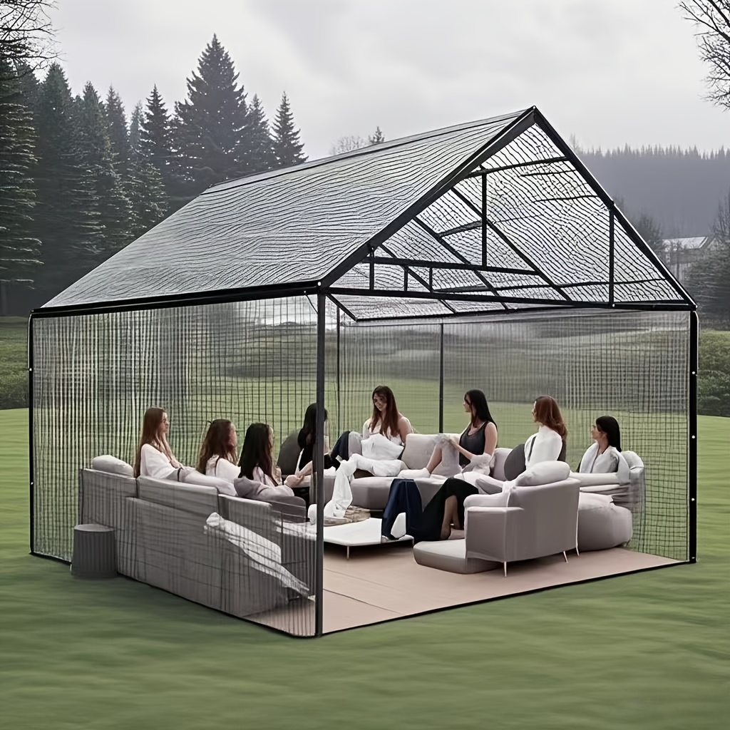 Carpa Transparente Impermeable - Ideal para fiestas en el patio, protección de gallineros, sombra del jardín y cubierta impermeable para porches. Crea un espacio seco que bloquea el viento y la lluvia a prueba