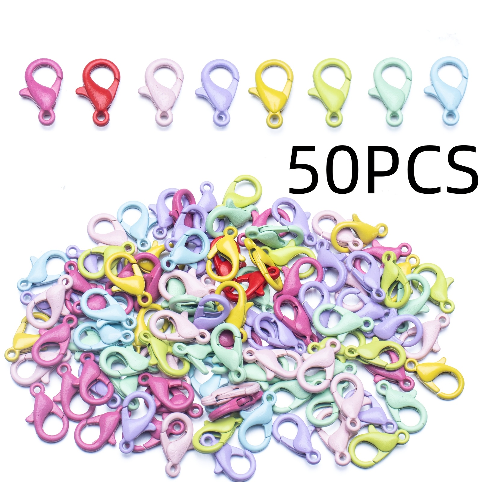 TEMU 50 piezas de cierres de langosta , ideales para correas de mascotas, dijes para mochilas, hebillas para collares y pulseras, adornos hechos a ,