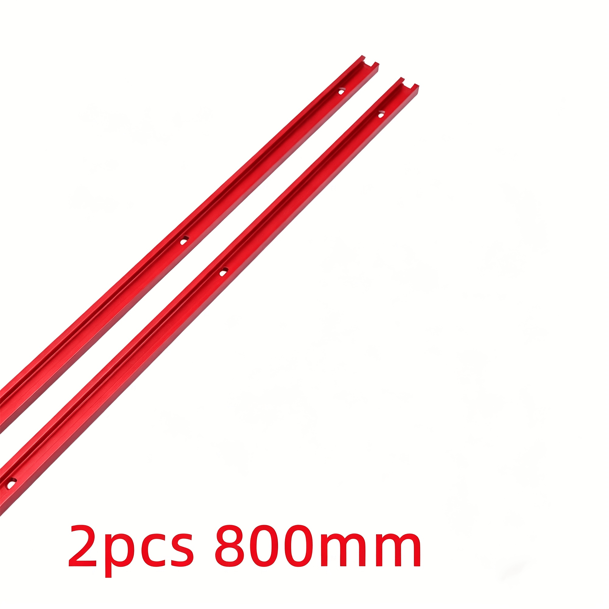 TEMU Lot de 2 fentes en T pour rail en T de menuiserie de type 19 de 800 mm, ajouts pour gabarit de scie sur table, 3 couleurs en option