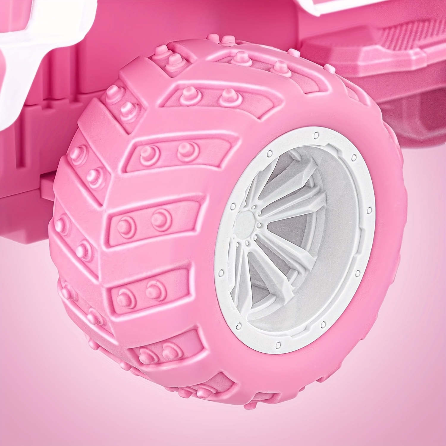 RC Car for Girls, Pink RC Truck with Two Rechargeable Batteries, Toys for 3, 4, 5, 6, 7, 8 Year Old Girls, Birthday Ideas for Little Girls