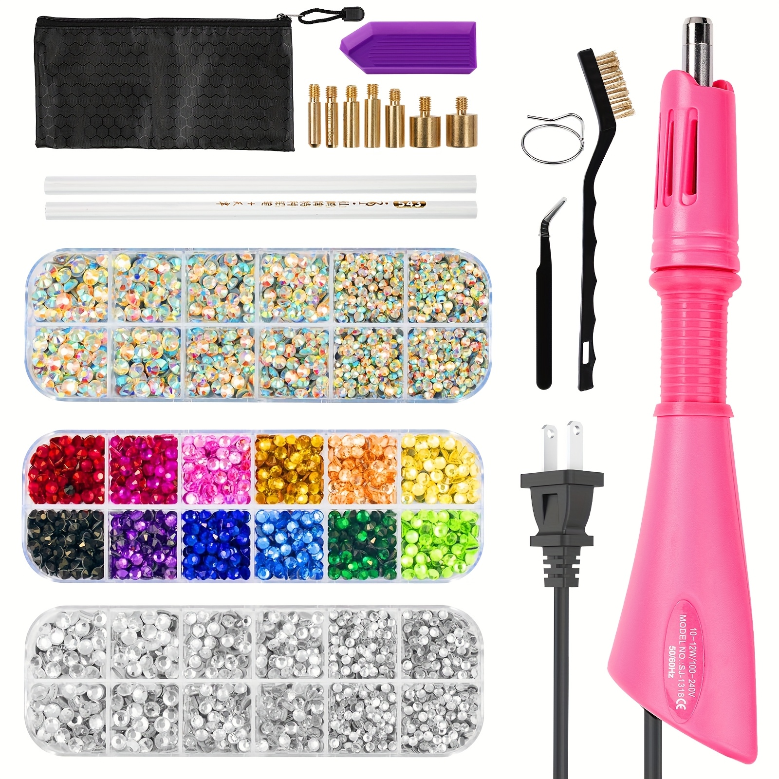 bedazzling kit   picker tool applicator diy hot fix   applicator wand tool kit for textiles crafts for blinging clothes fabric leather