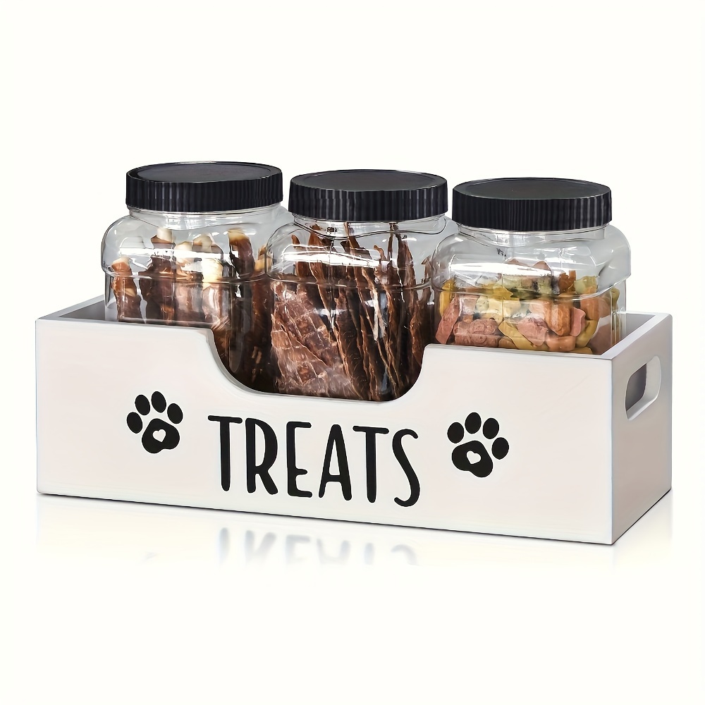 1pc rustic wooden dog treat container farmhouse style pet Temu